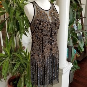 Aidan Mattox Sequined  Cocktail Dress
